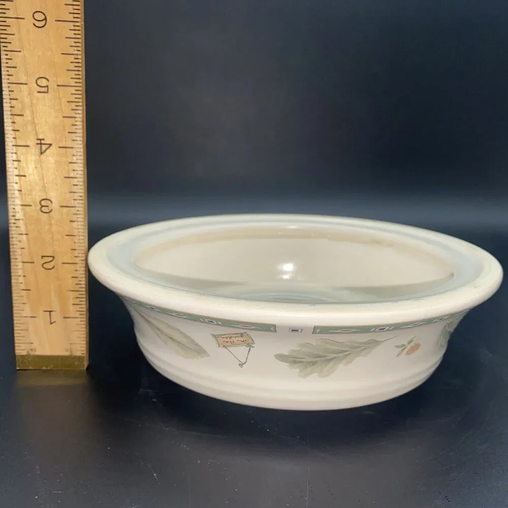 Pfaltzgraff Naturewood Hurricane Candle Bottom Piece No Glass- Replacement Piece